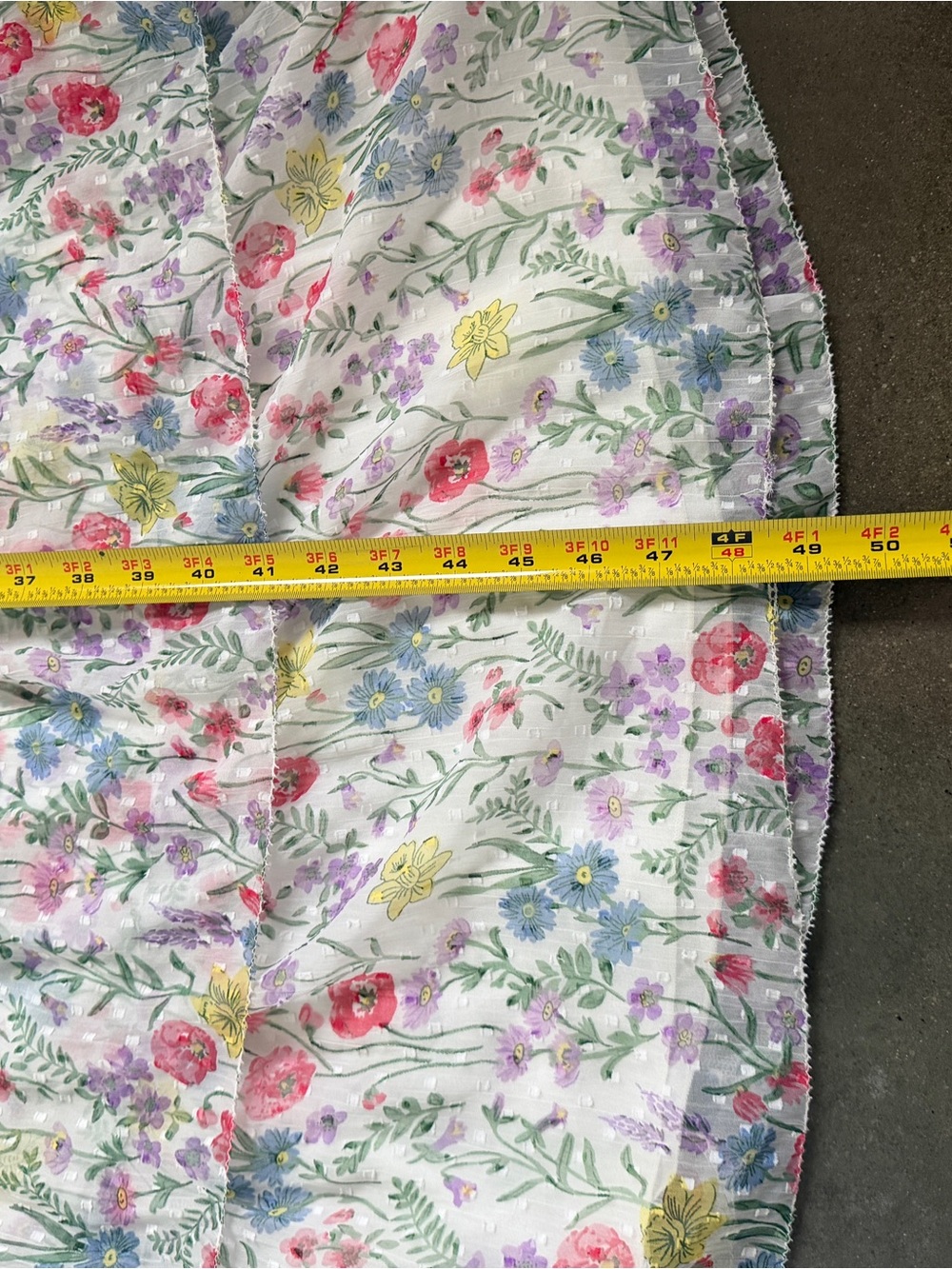 SAYLOR Floral Smocked Tiered Dress White Pink & Yellow Floral Ruffle Small - Picture 9 of 14